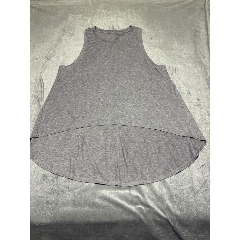 Athleta Women Size L Gray Essence Relaxed High Low Tank Top 486997